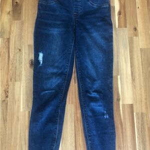 SPANX Dark Blue Distressed Jeans